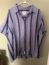 Load image into Gallery viewer, Jean w/ Navy Blue Stripes Short Sleeve
