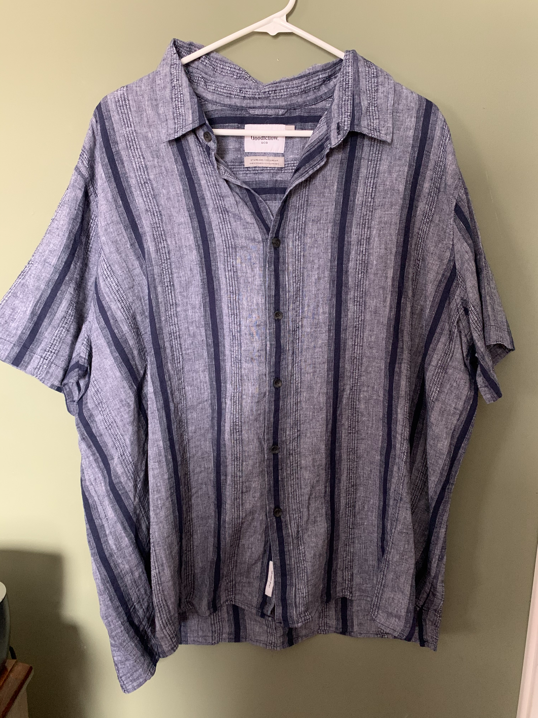 Jean w/ Navy Blue Stripes Short Sleeve