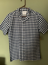 Load image into Gallery viewer, Blue, Grey and White Checkered Short Sleeve
