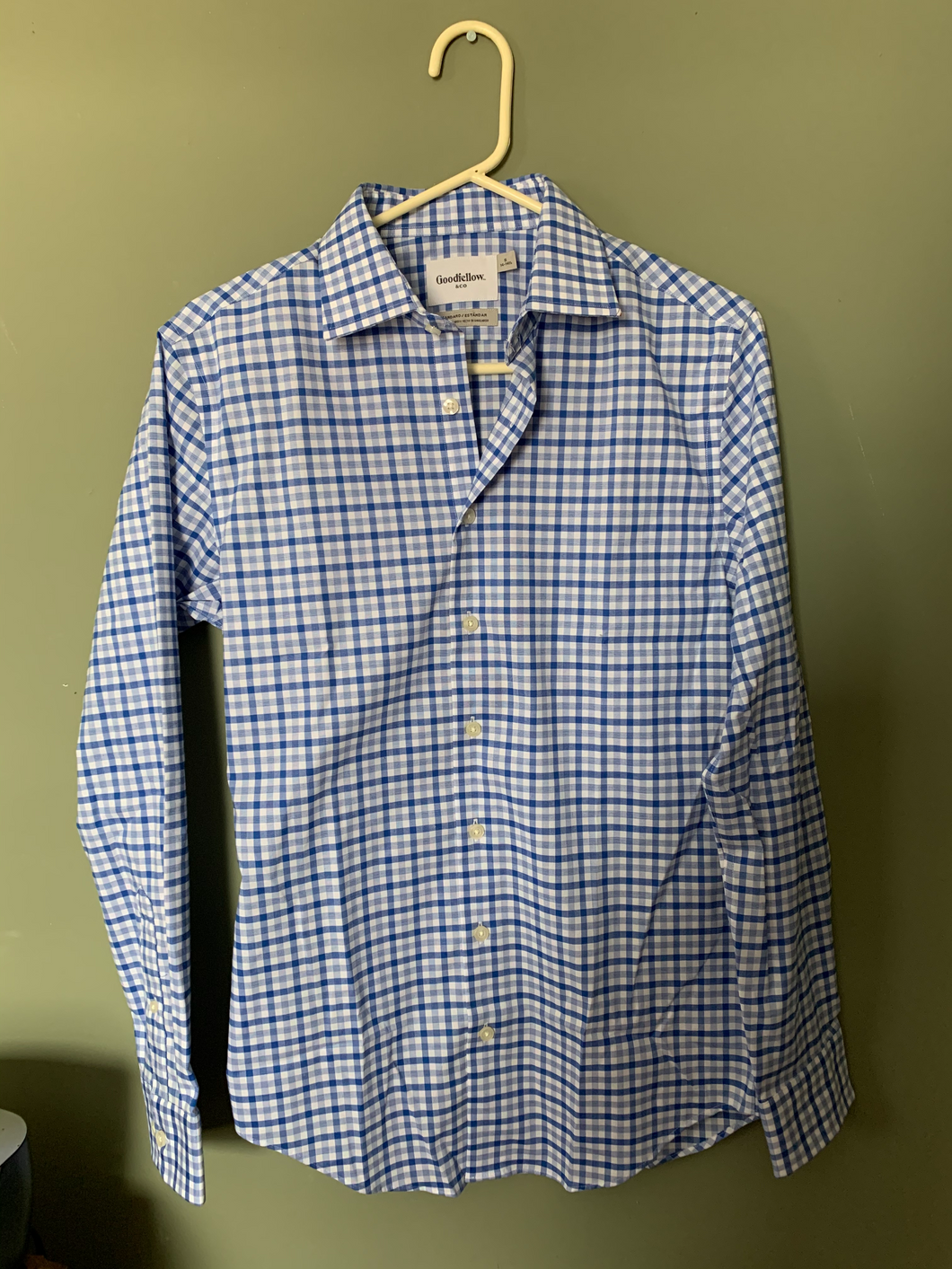 Blue and White Plaid Long Sleeve