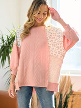 Load image into Gallery viewer, Pink And Leopard Sweater
