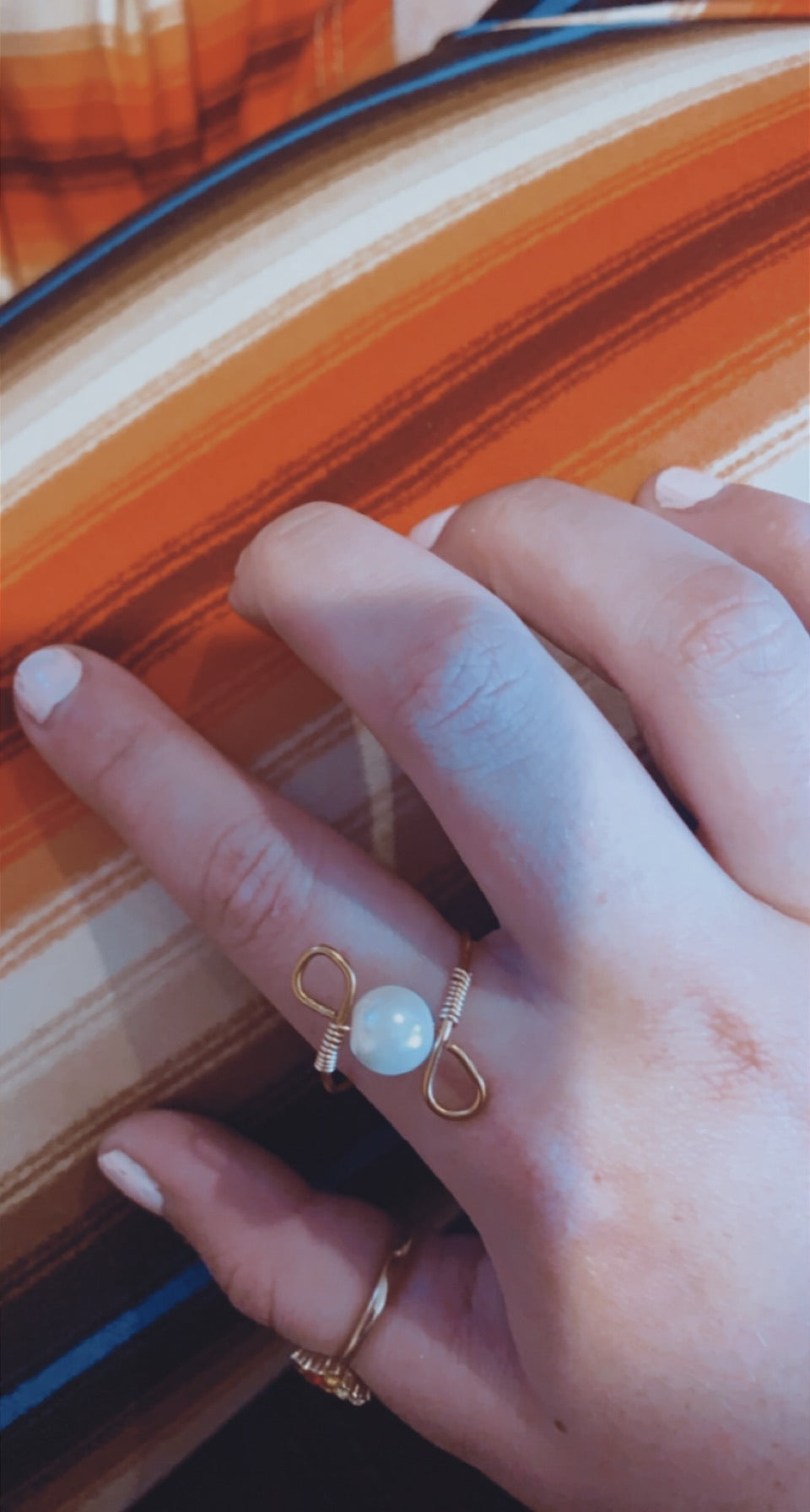 Twisted Pearl ring