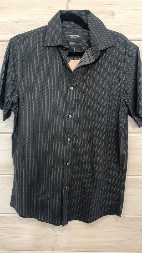 Claiborne Black Striped Shirt