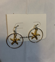 Load image into Gallery viewer, Circle and Star fish Earrings
