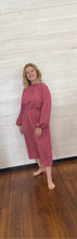 Load image into Gallery viewer, Pink Bishop Sleeve Long Dress
