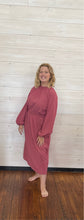 Load image into Gallery viewer, Pink Bishop Sleeve Long Dress
