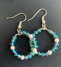 Load image into Gallery viewer, Pearl Hoop Earrings
